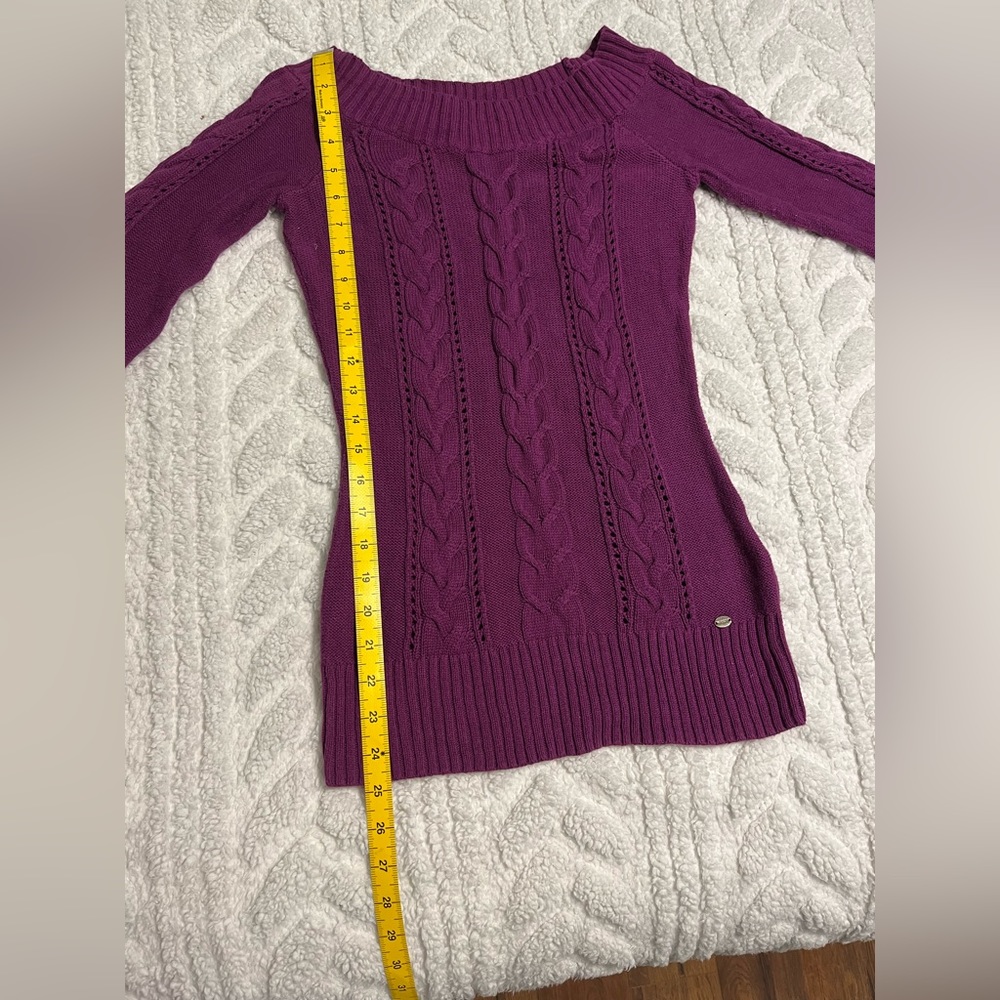 Purple Guess Boatneck Sweater